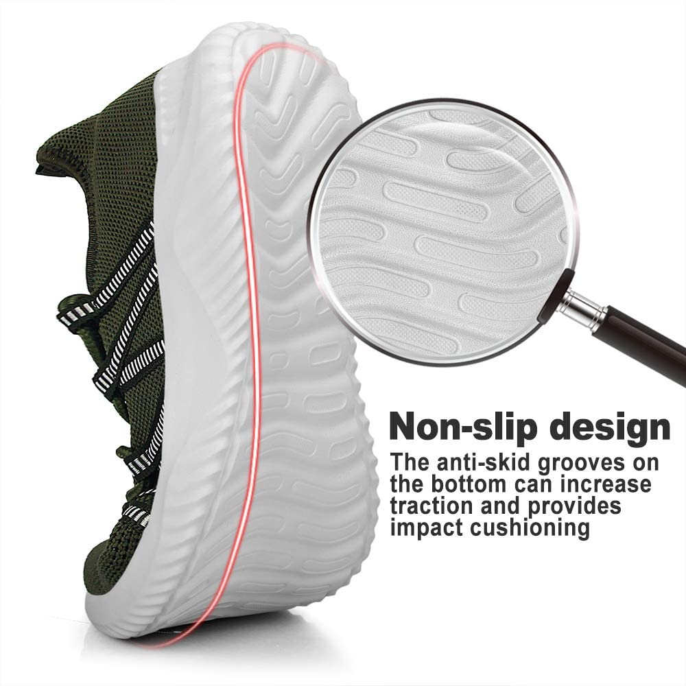 Feethit Mens Slip On Running Shoes Breathable Lightweight Comfortable Fashion Non Slip Sneakers for Men