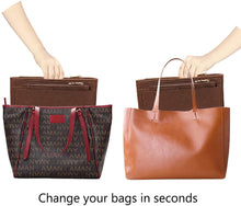 
                        
                          画像をギャラリービューアに読み込む, APSOONSELL Felt Purse Organizer Insert with Card Case, Tote Handbag Organizer Bag Insert with Zipper
                        
                      