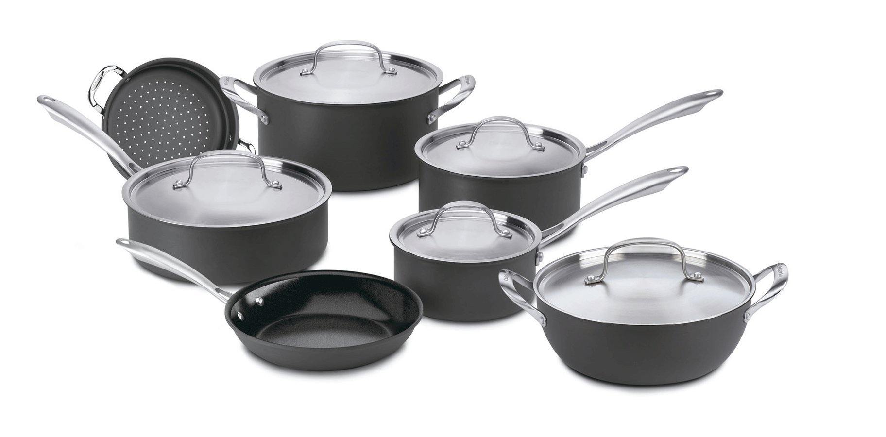 Cuisinart GG-12 GreenGourmet Hard-Anodized Nonstick 12-Piece Cookware Set - JOY2ESpree