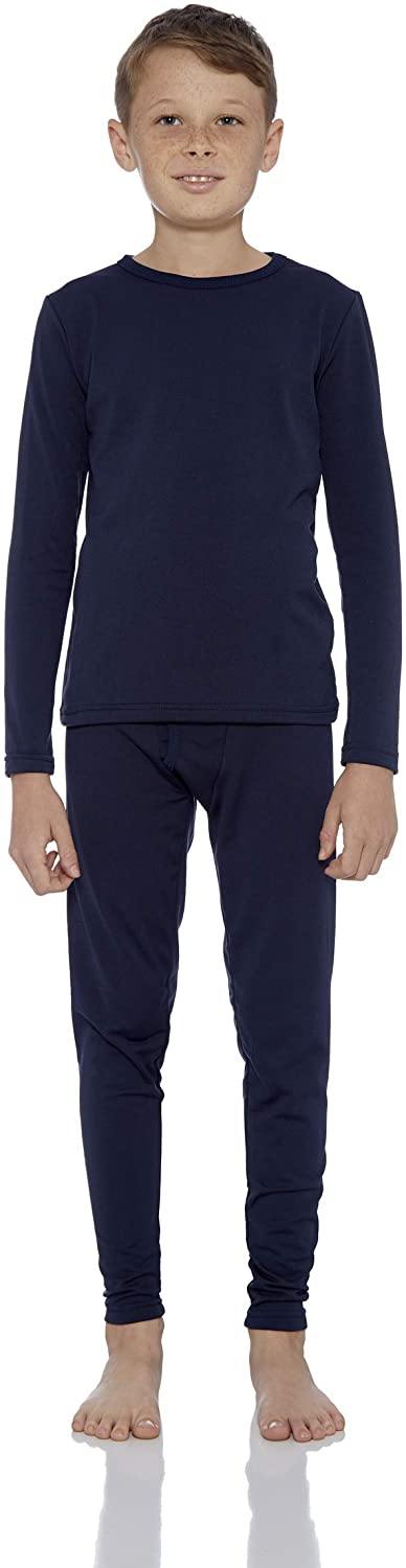 Rocky Thermal Underwear for Boys Fleece Lined Thermals Kids Base Layer Long John Set