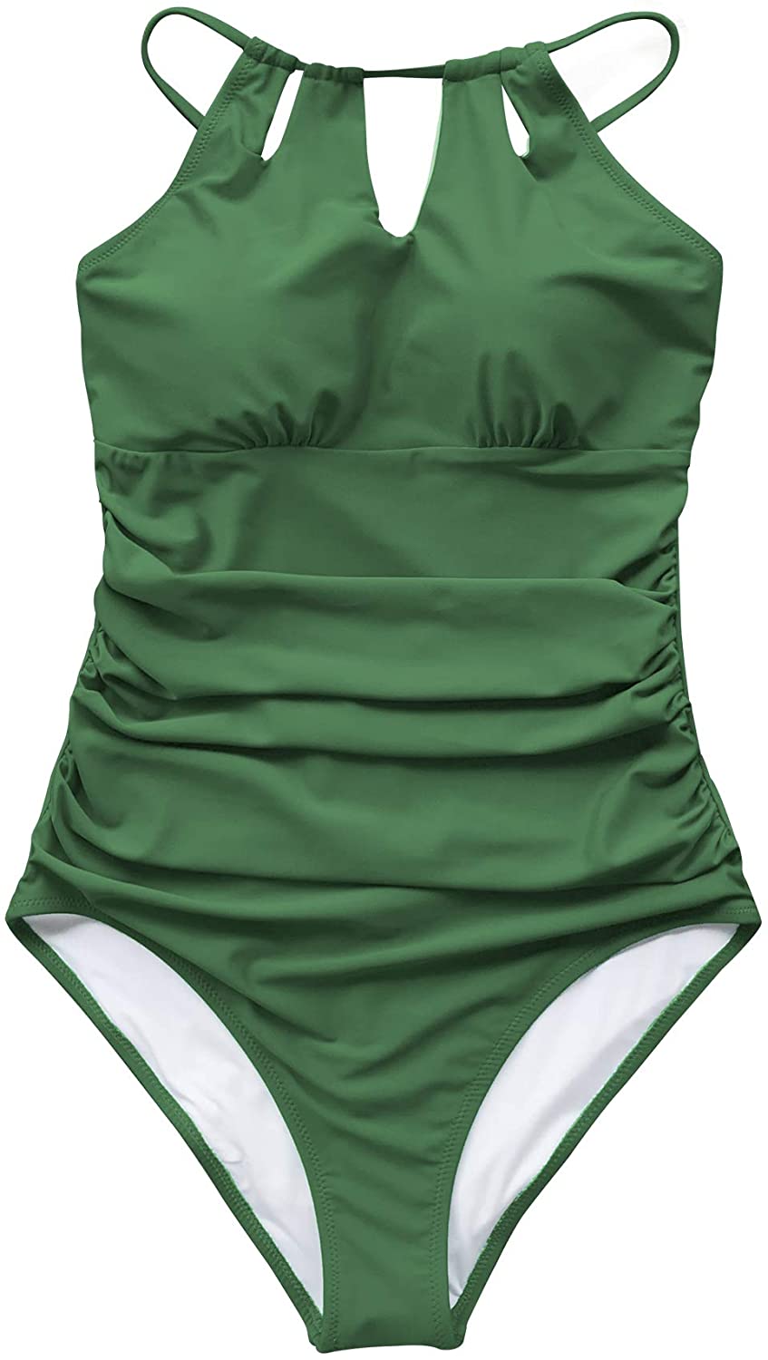 CUPSHE Women's One Piece Swimsuit High Neck Tummy Control Swimwear Bathing Suit