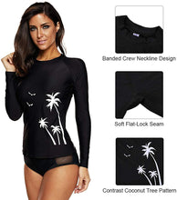 
                        
                          將圖片載入圖庫檢視器 CharmLeaks Women's Long Sleeve Rashguard UPF 50 Sun Protection Swimsuit Top Striped Swim Shirts
                        
                      