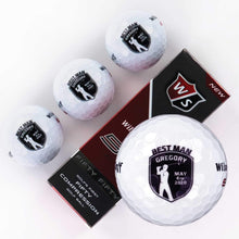 
                        
                          Load image into Gallery viewer, Buffalo BottleCraft Personalized Groomsman Golf Balls, Sleeve of 3, Wilson, Custom Designs for Groomsmen, Best Man, Ushers, Officiants - JOY2ESpree
                        
                      