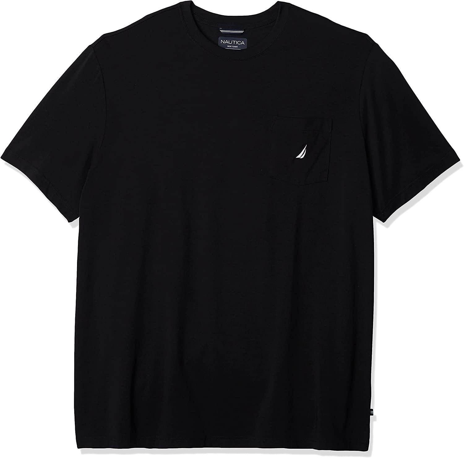 Nautica Men's Solid Crew Neck Short-Sleeve Pocket T-Shirt - JOY2ESpree