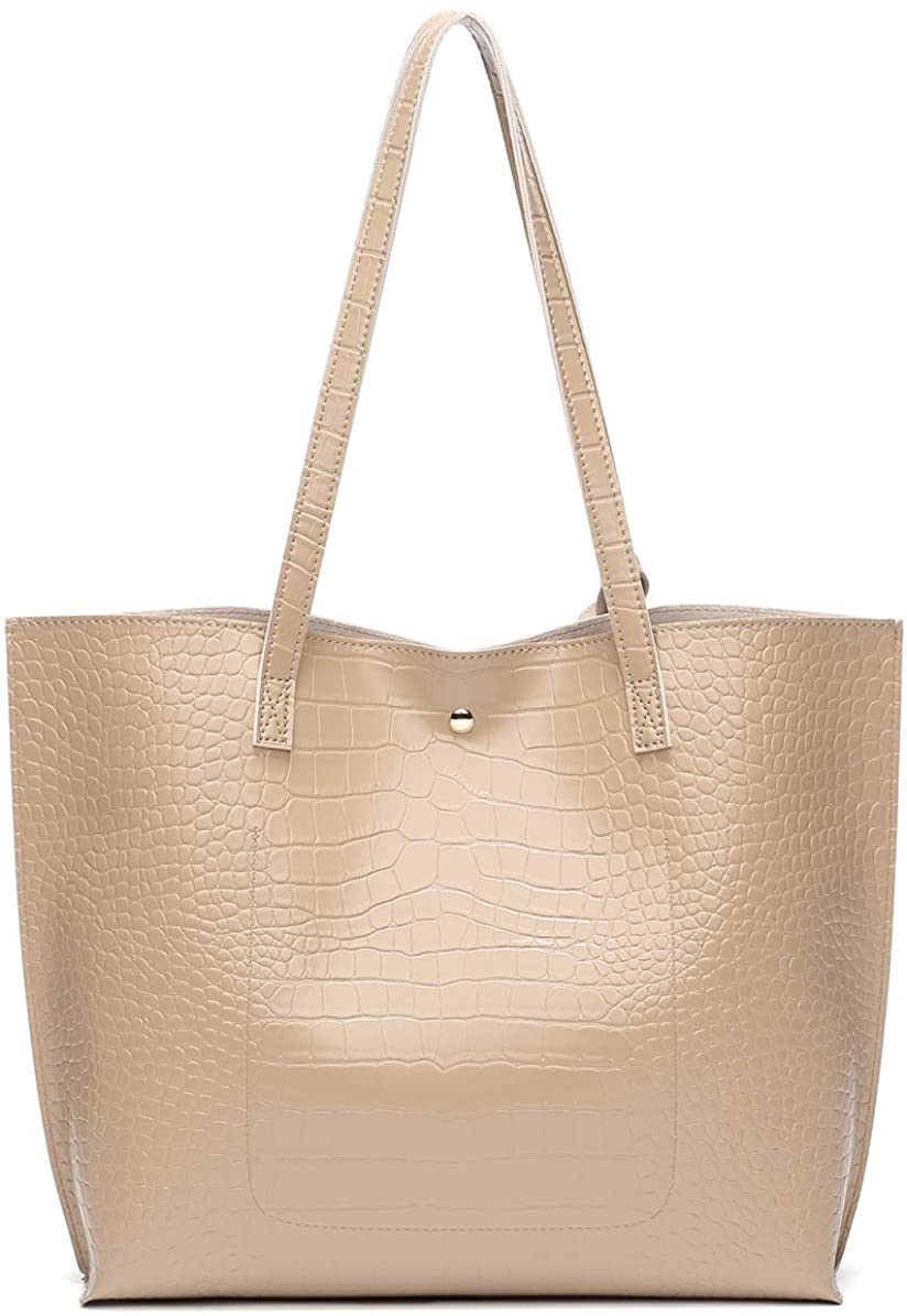 Women's Soft Faux Leather Tote Shoulder Bag from Dreubea, Big Capacity Tassel Handbag