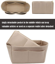 
                        
                          Cargar imagen en el visor de la galería, Felt Purse Bag Organizer Insert with zipper Bag Tote Shaper Fit Speedy Neverfull MM GM
                        
                      