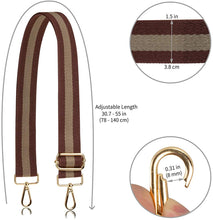 
                        
                          Muat gambar ke penampil Galeri, Allzedream Purse Strap Replacement Crossbody Handbag Stripe Wide Adjustable
                        
                      