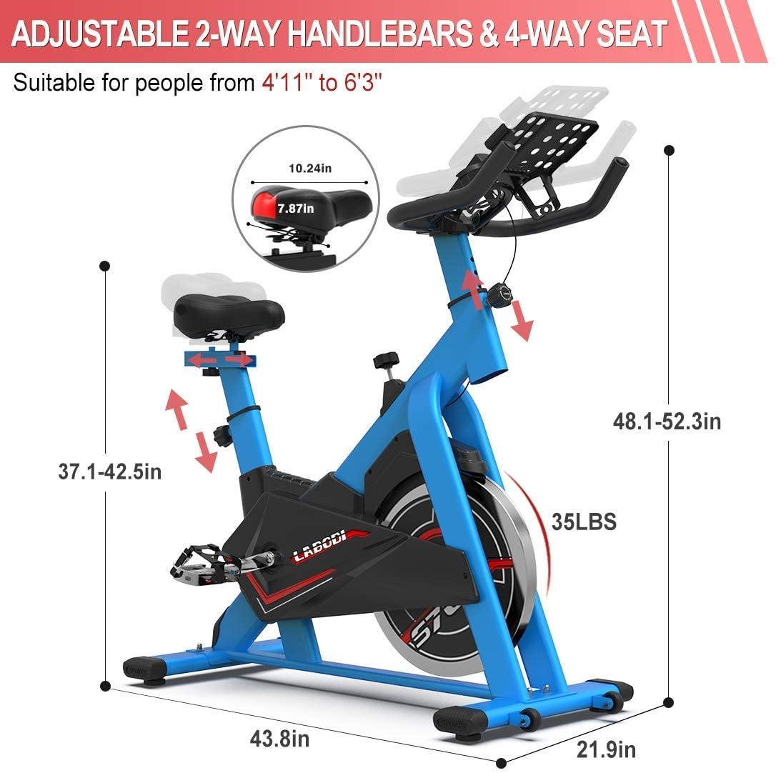 LABODI Exercise Bike, Stationary Indoor Cycling Bike, Cycle Bike for Home Cardio Gym - JOY2ESpree