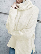 
                        
                          Muat gambar ke penampil Galeri, FISACE Womens Solid Round Neck Oversized Turtleneck Full Sleeve Knitted Sweater Pullover
                        
                      