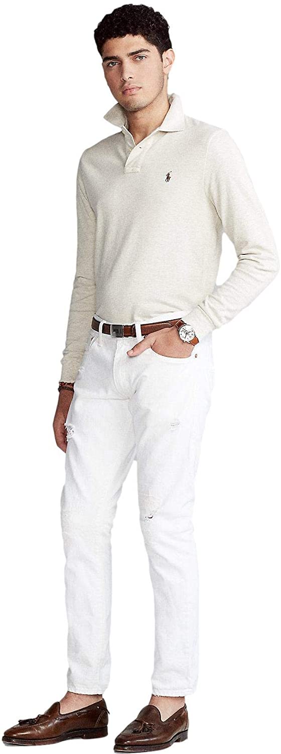 POLO RALPH LAUREN Men's Long Sleeve Mesh Polo Shirt