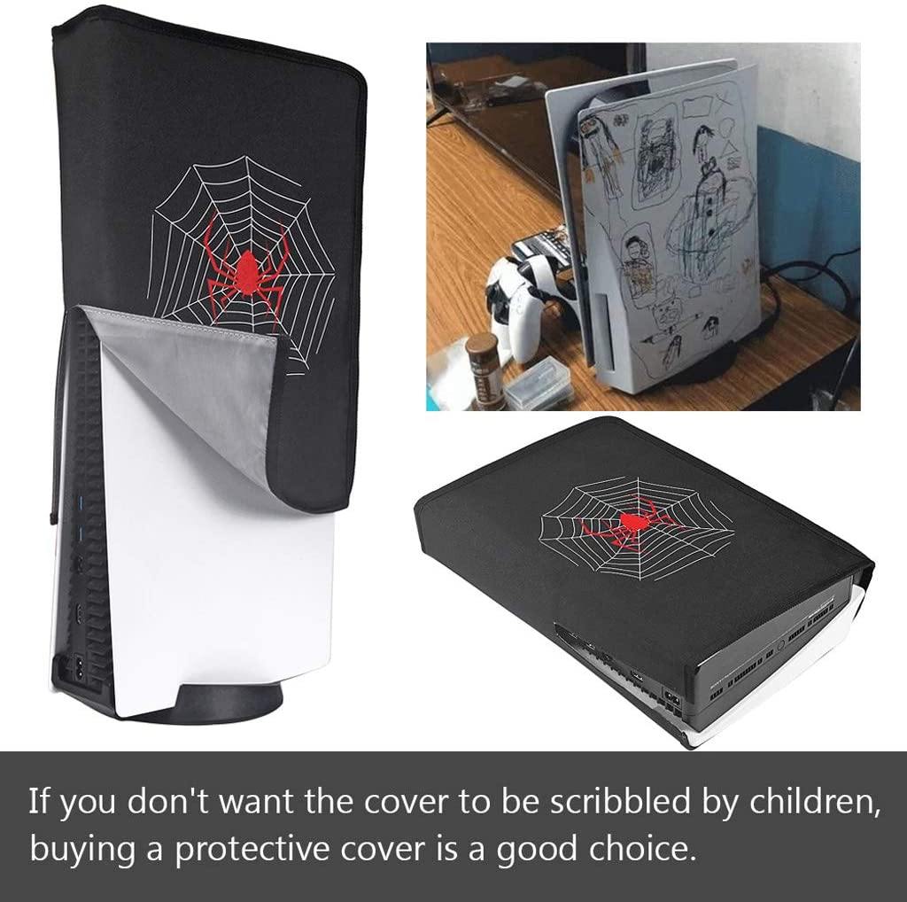 Oranmay Dust Cover for Ps5 Console, Host DustProof Cover Skin Soft Protector Sleeve for PS5 Play-Station 5 Console - Black - JOY2ESpree