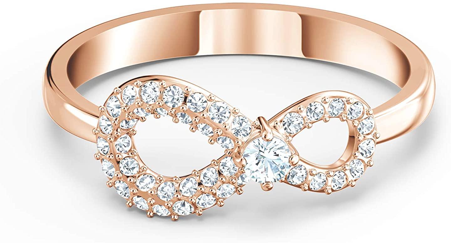 SWAROVSKI Women's Infinity Ring Collection, Rhodium Plated, Clear Crystals - JOY2ESpree