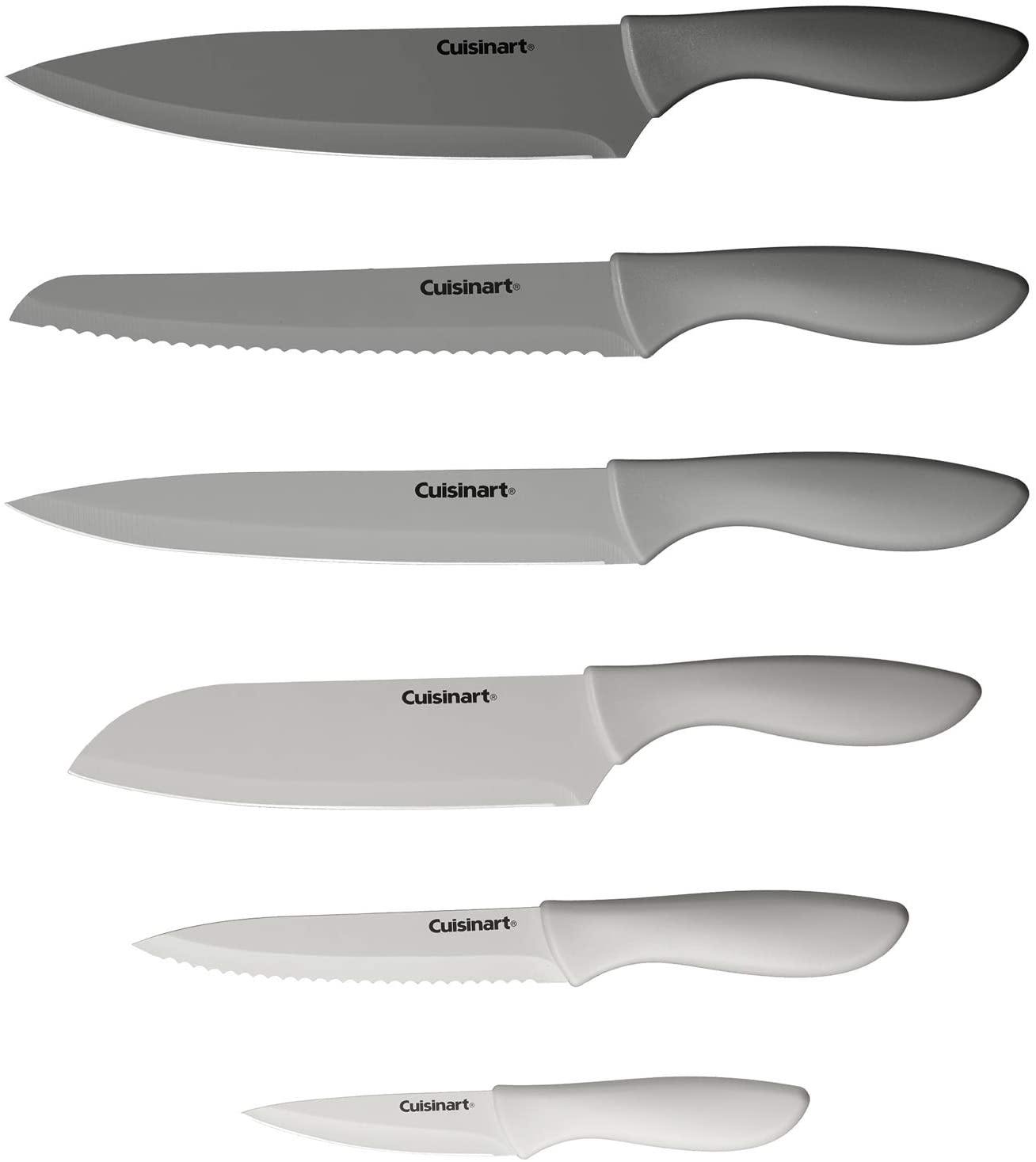 Cuisinart C55-12PMB Advantage 12 Piece Metallic Knife Set With Blade Guards, Black - JOY2ESpree
