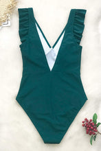 
                        
                          गैलरी व्यूवर में इमेज लोड करें, CUPSHE Women's One Piece Swimsuit V Neck Ruched Ruffle Shoulder Swimwear Bathing Suits
                        
                      