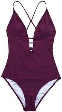 
                        
                          Load image into Gallery viewer, CUPSHE Women's One Piece Swimsuit Tummy Control V Neck Two Piece Bathing Suits - JOY2ESpree
                        
                      