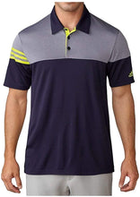 
                        
                          Load image into Gallery viewer, adidas Golf Men's 3-Stripes Heather Block Polo - JOY2ESpree
                        
                      