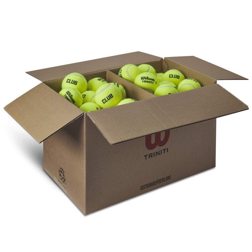 Wilson Tennis Balls Triniti, 72 Balls, Cardboard 100% Recyclable, Yellow, WR8201501 - JOY2ESpree