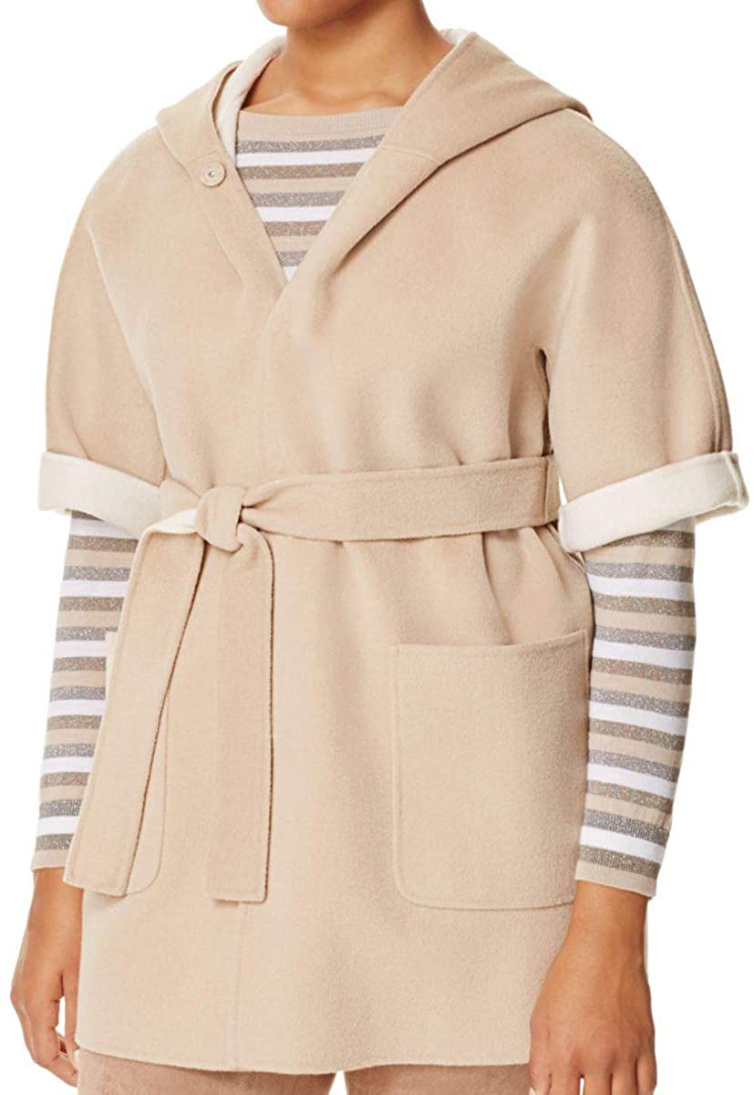 MARINA RINALDI Women's Nadia Short Sleeve Coat, Beige