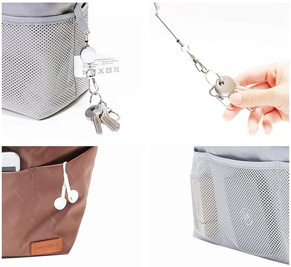 iN. Purse Organizer Insert with zipper Nylon fabric for women Handbags & Totebag