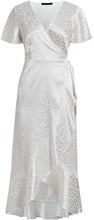 
                        
                          Load image into Gallery viewer, Miessial Women's Summer Chiffon V Neck Ruffle Maxi Dress Polka Dot Long Beach Wrap Dress
                        
                      