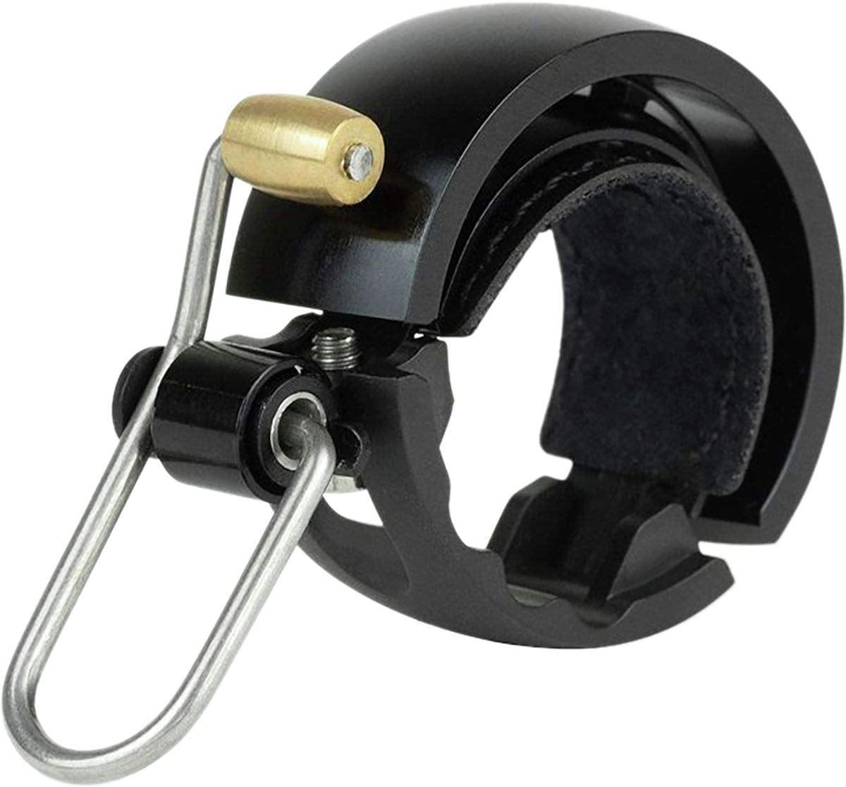 Knog Oi Bike Bell - Original & Luxe Styles, Built in Cable-Clip, Adult/Youth Bicycle Bell (Black, Copper, Brass, Aluminum)