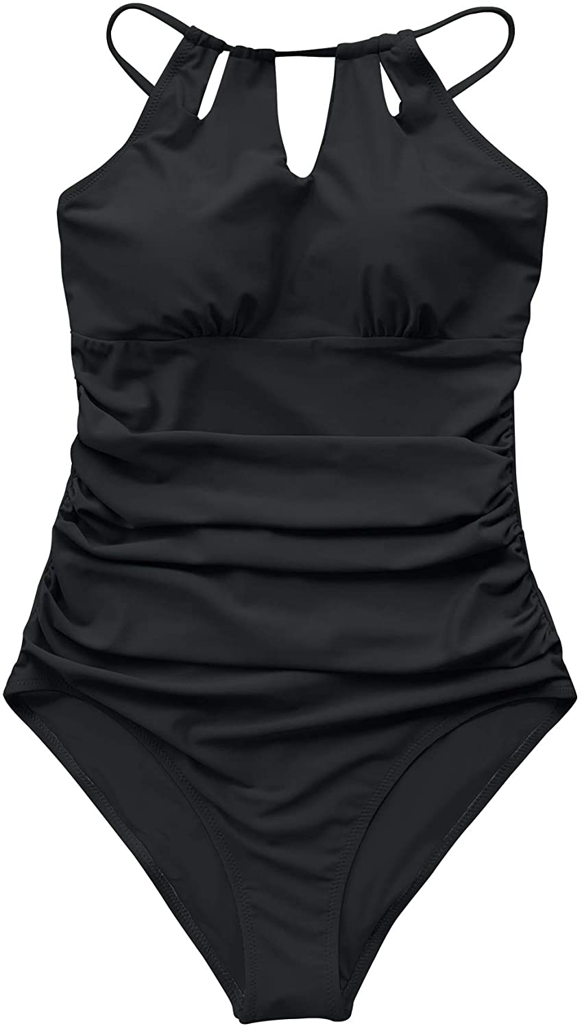 CUPSHE Women's One Piece Swimsuit High Neck Tummy Control Swimwear Bathing Suit