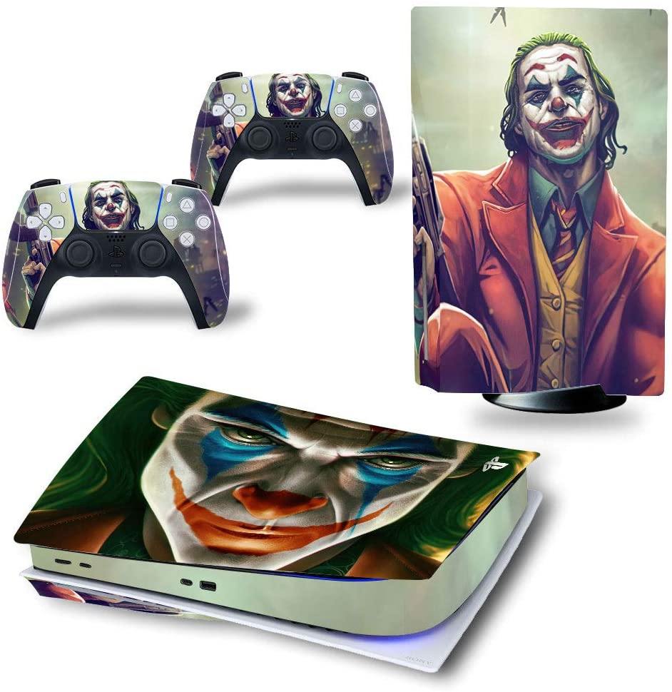 Mmoptop PS5 Skin for Playstation 5 Disc Version Console and Controller Vinyl Cover Skins Wrap - Black Pan-Ther - JOY2ESpree