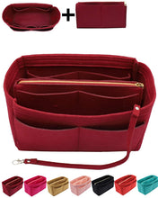
                        
                          Cargar imagen en el visor de la galería, Felt Purse Bag Organizer Insert with zipper Bag Tote Shaper Fit Speedy Neverfull MM GM
                        
                      