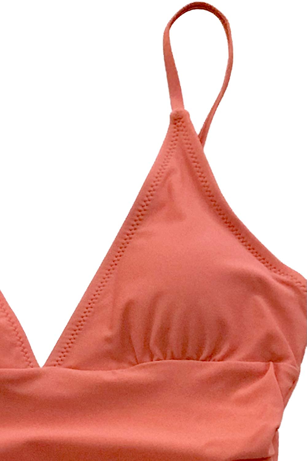 CUPSHE Women's One Piece Swimsuit Tummy Control V Neck Two Piece Bathing Suit