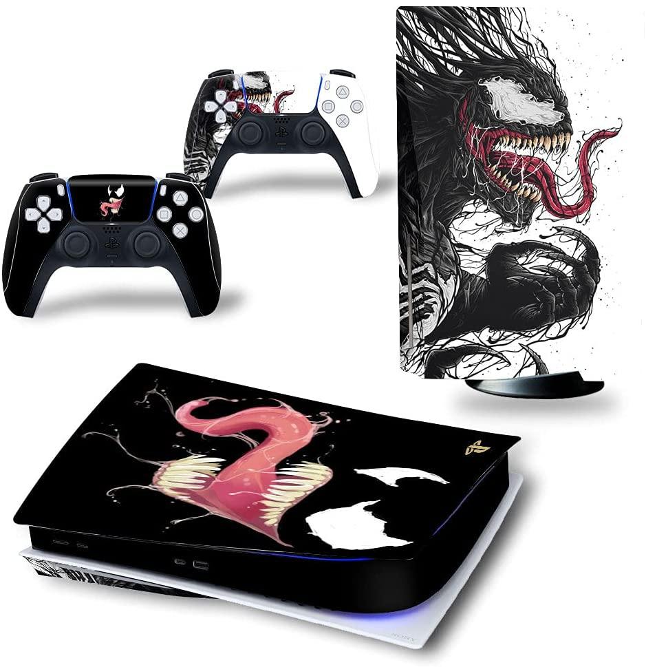 Mmoptop PS5 Skin Aven-GeRs for Playstation 5 Disc Version with Console and Dualsense Controller - Full Set - JOY2ESpree