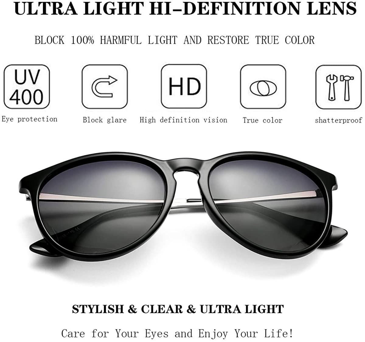 SUNGVG Polarized Sunglasses for Women Classic Round Retro Sun Glasses - JOY2ESpree