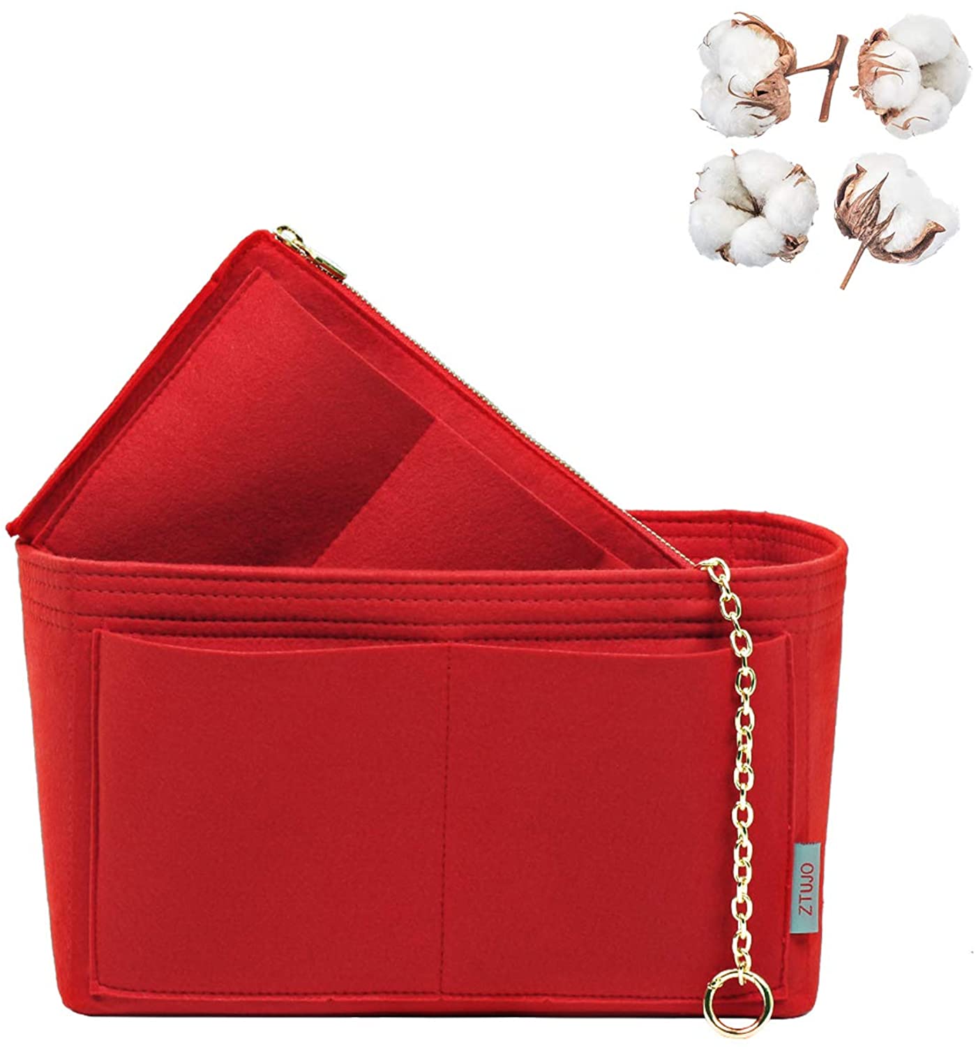 High End Purse Organizer insert, Bag Organizer with YKK zipper, Fit LV Speedy, Neverfull,Tote.5 Sizes