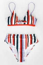 
                        
                          將圖片載入圖庫檢視器 CUPSHE Women's Stripe Bikini Bowknot Shirred Swimsuit
                        
                      