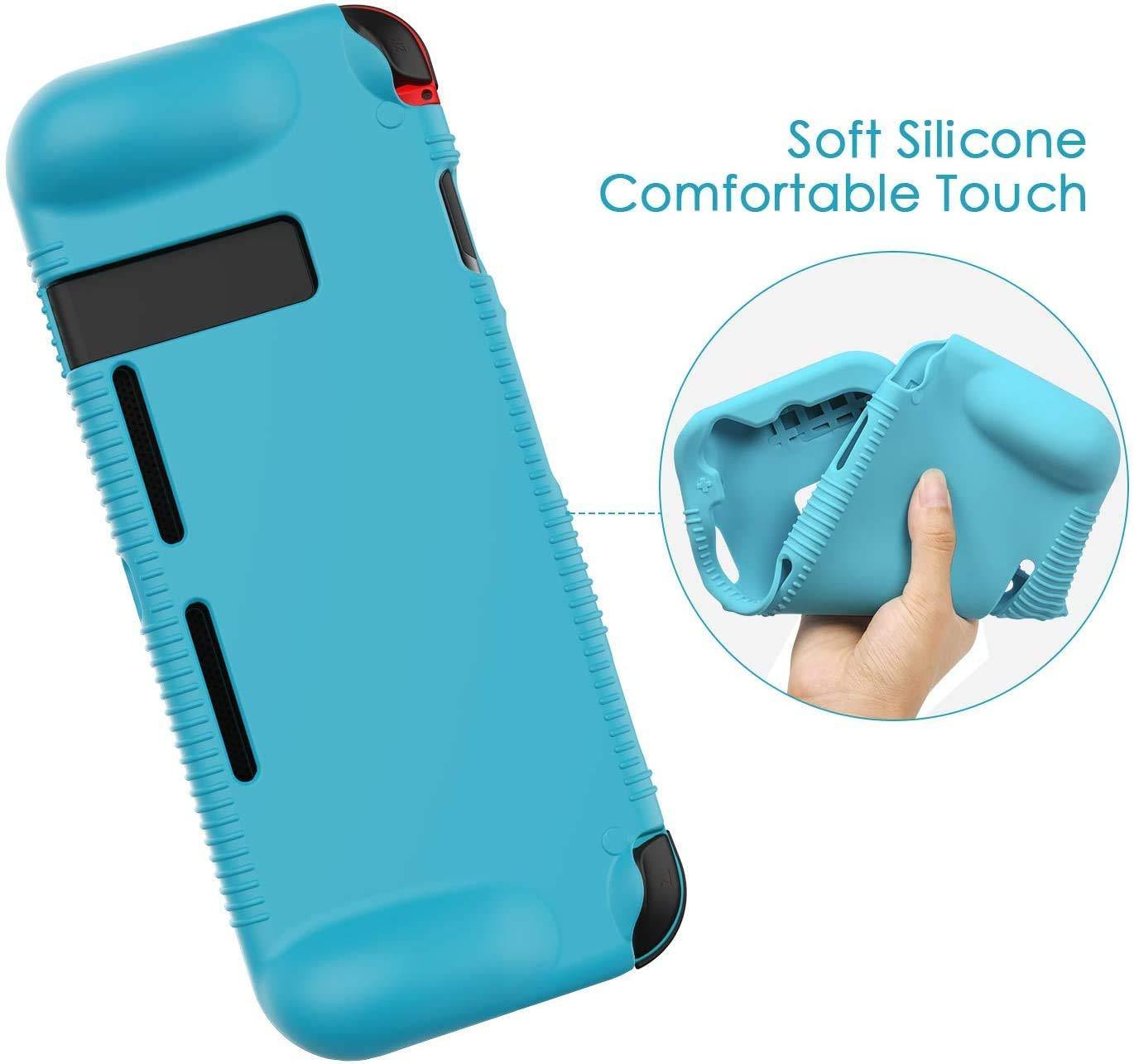 Semeving for Nintendo Switch Case with Tempered Glass Screen Protector for Boy/Girl/Men/Woman/Kids(Black with Screen Protector) … - JOY2ESpree