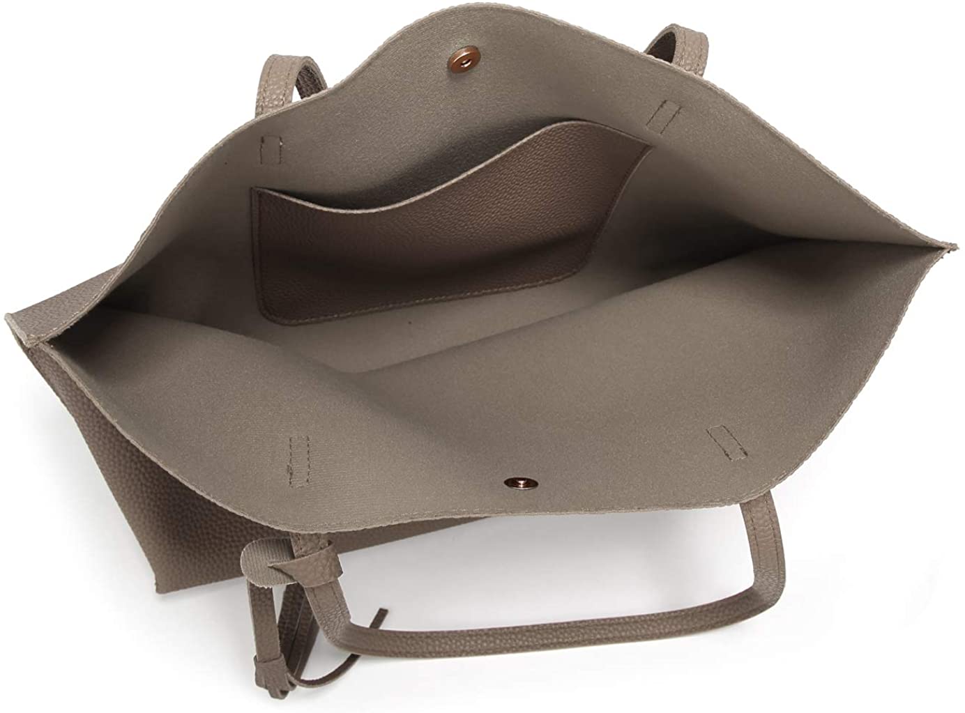 Women's Soft Faux Leather Tote Shoulder Bag from Dreubea, Big Capacity Tassel Handbag