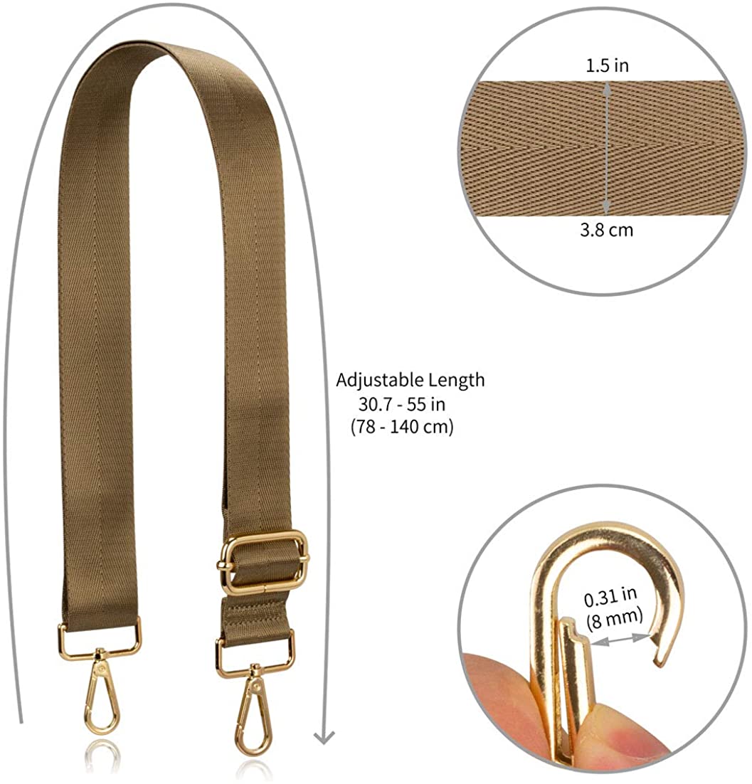 Allzedream Wide Purse Strap Replacement Crossbody Shoulder Bag Adjustable