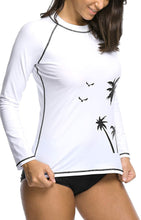 
                        
                          將圖片載入圖庫檢視器 CharmLeaks Women's Long Sleeve Rashguard UPF 50 Sun Protection Swimsuit Top Striped Swim Shirts
                        
                      
