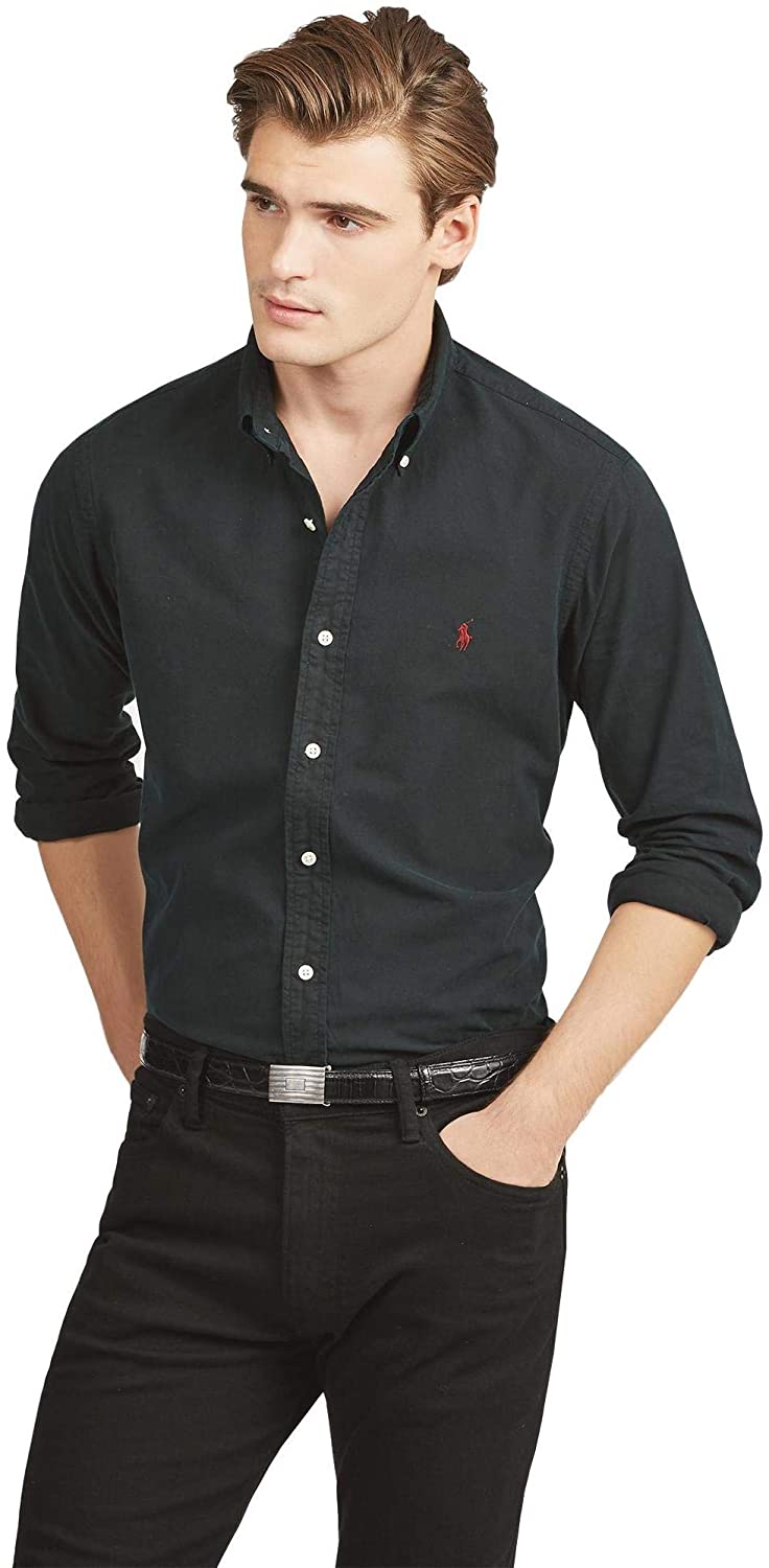 Ralph Lauren Mens Logo Button-Down Dress Shirt