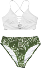 
                        
                          Load image into Gallery viewer, CUPSHE Women’s Bikini Swimsuit Floral Print Lace Up Strappy Two Piece Bathing Suit
                        
                      