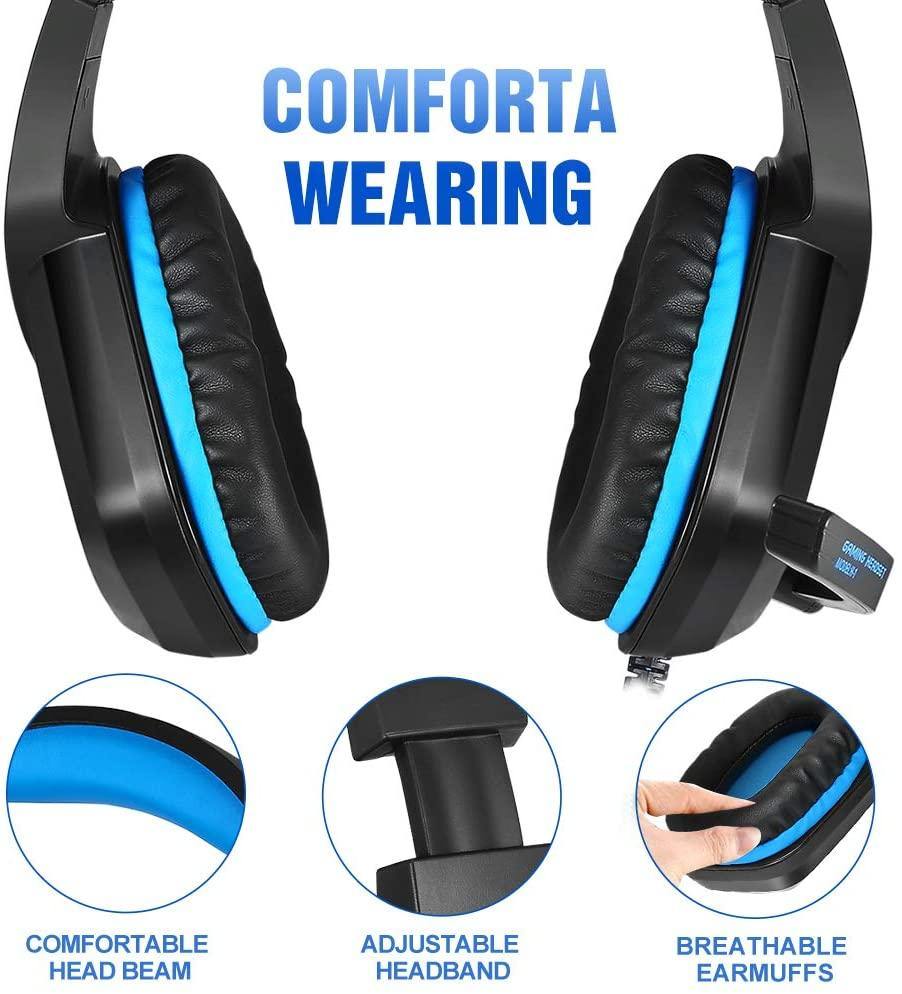 PS4 Gaming Headset with 7.1 Surround Sound, Xbox One Headset with Noise Canceling Mic & LED Light - JOY2ESpree