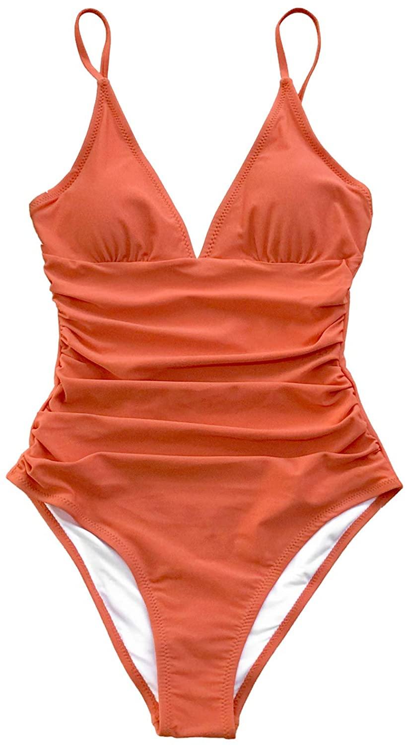 CUPSHE Women's One Piece Swimsuit Tummy Control V Neck Two Piece Bathing Suits - JOY2ESpree