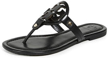 
                        
                          將圖片載入圖庫檢視器 Tory Burch Women's Miller Leather Laser Cut T-Strap Thong Sandal - JOY2ESpree
                        
                      