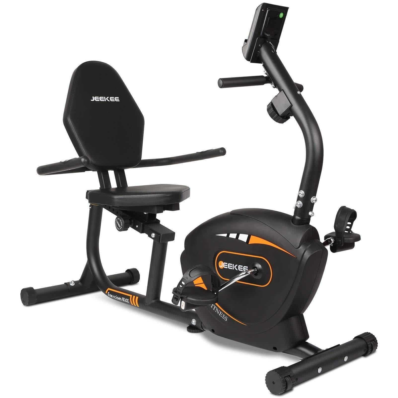 JEEKEE Recumbent Exercise Bike for Adults Seniors - Indoor Magnetic Cycling Fitness Equipment for Home Workout - JOY2ESpree