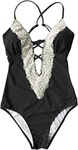 
                        
                          Muat gambar ke penampil Galeri, CUPSHE Fashion Women's Ladies Vintage Lace Bikini Sets Beach Swimwear Bathing Suit
                        
                      