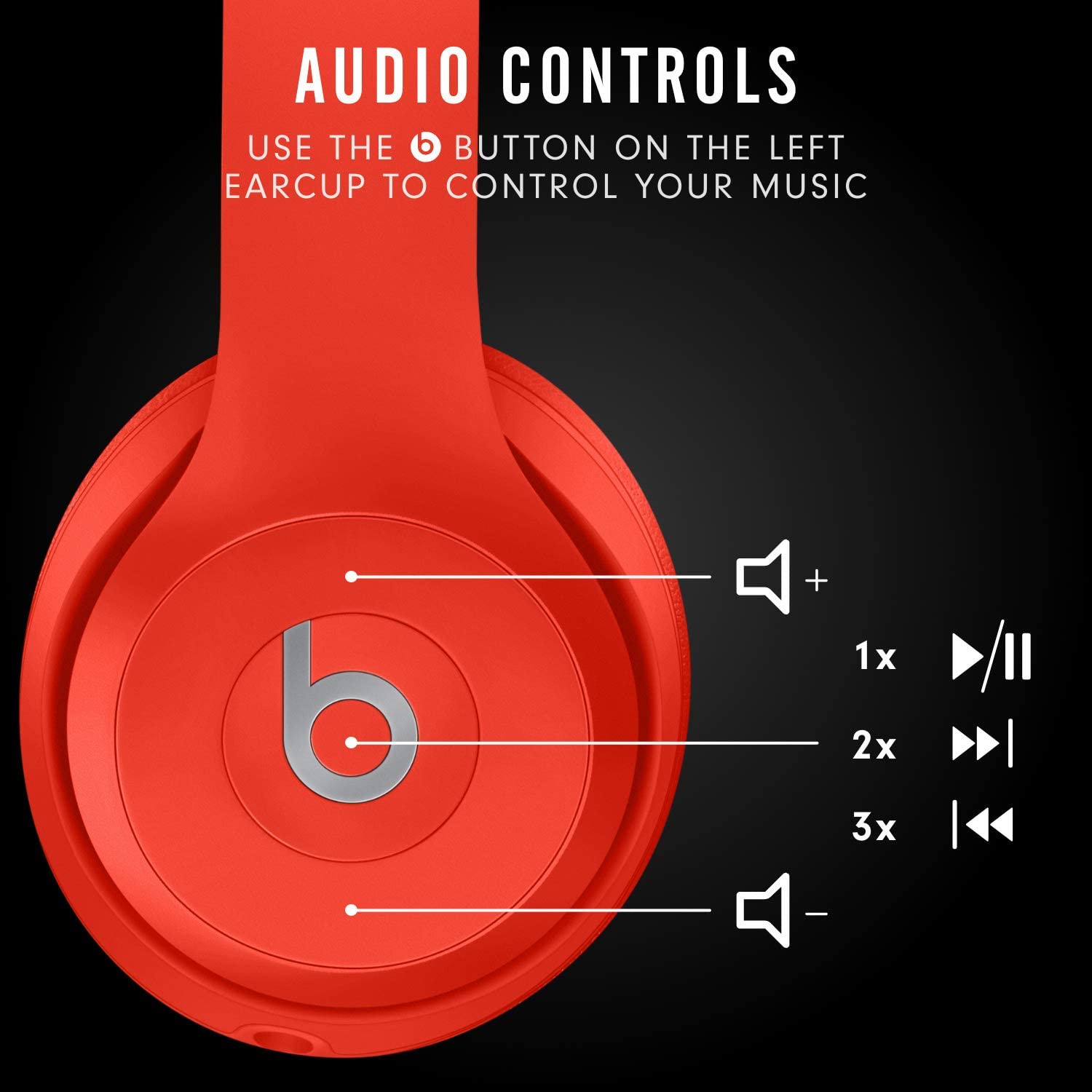 Beats Solo3 Wireless On-Ear Headphones - Apple W1 Headphone Chip, Class 1 Bluetooth, 40 Hours of Listening Time, Built-in Microphone - Satin Gold