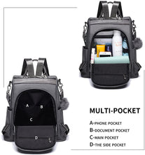 
                        
                          Load image into Gallery viewer, Women Backpack Purse Waterproof Nylon Anti-theft Rucksack Lightweight Shoulder Bag
                        
                      