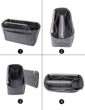 
                        
                          Cargar imagen en el visor de la galería, Felt Purse Bag Organizer Insert with zipper Bag Tote Shaper Fit Speedy Neverfull MM GM
                        
                      