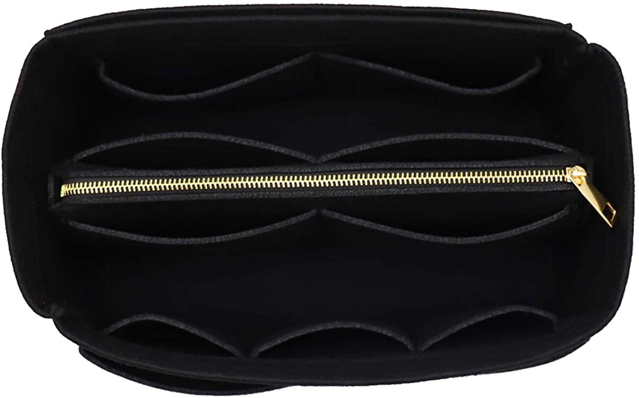 Felt Purse Bag Organizer Insert with zipper Bag Tote Shaper Fit Speedy Neverfull MM GM