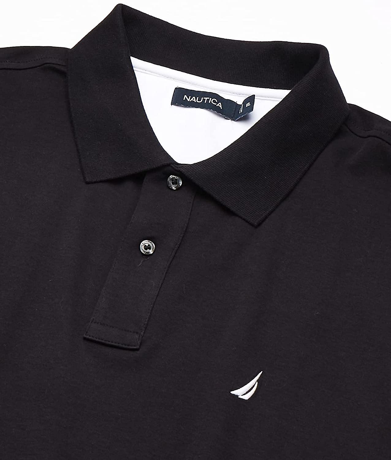 Nautica Men's Classic Fit Short Sleeve Solid Soft Cotton Polo Shirt - JOY2ESpree