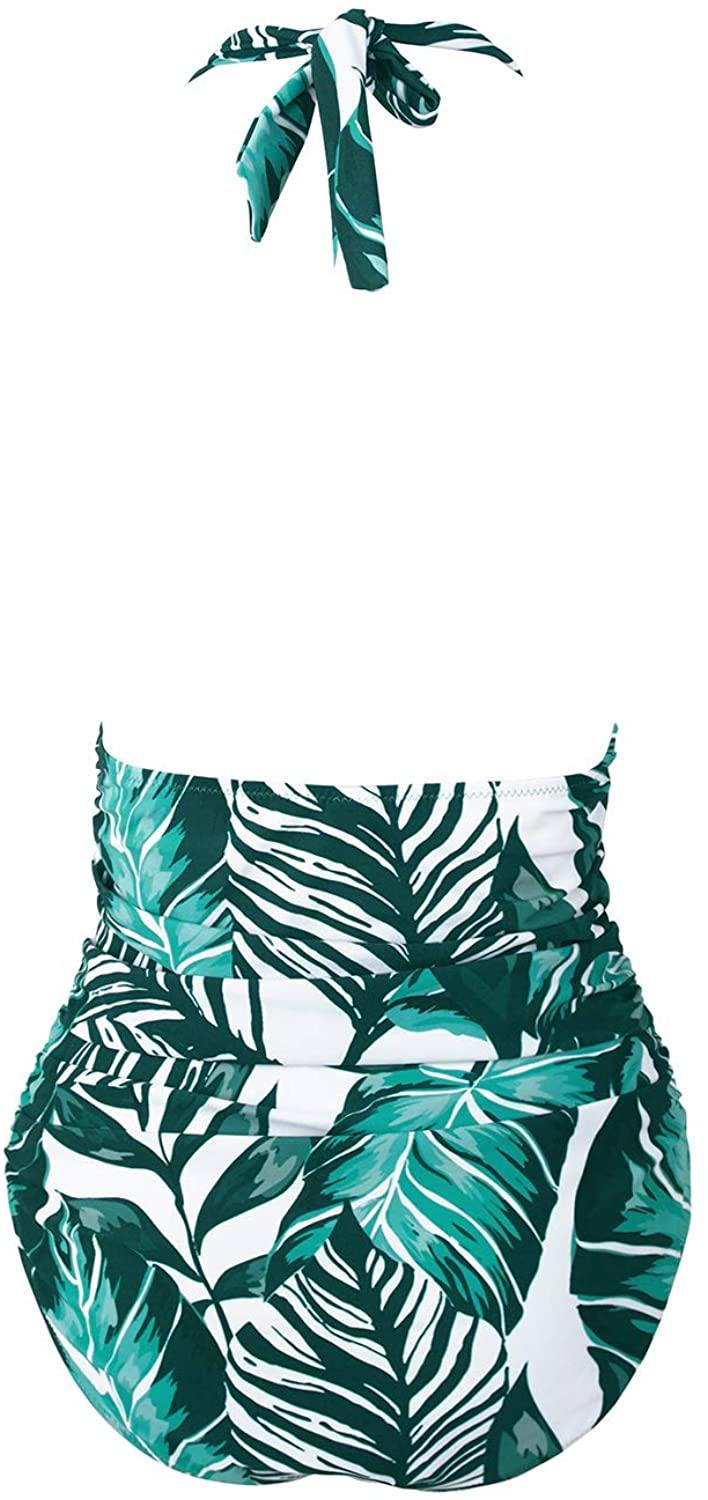 CUPSHE Women's One Piece Swimsuit Halter Tummy Control Multiway Swimwear Bathing Suits - JOY2ESpree